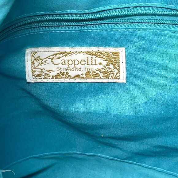 Cappelli Straworld Inc Rainbow Multicolored Boho Straw Woven Shoulder Bag Purse - Picture 9 of 12